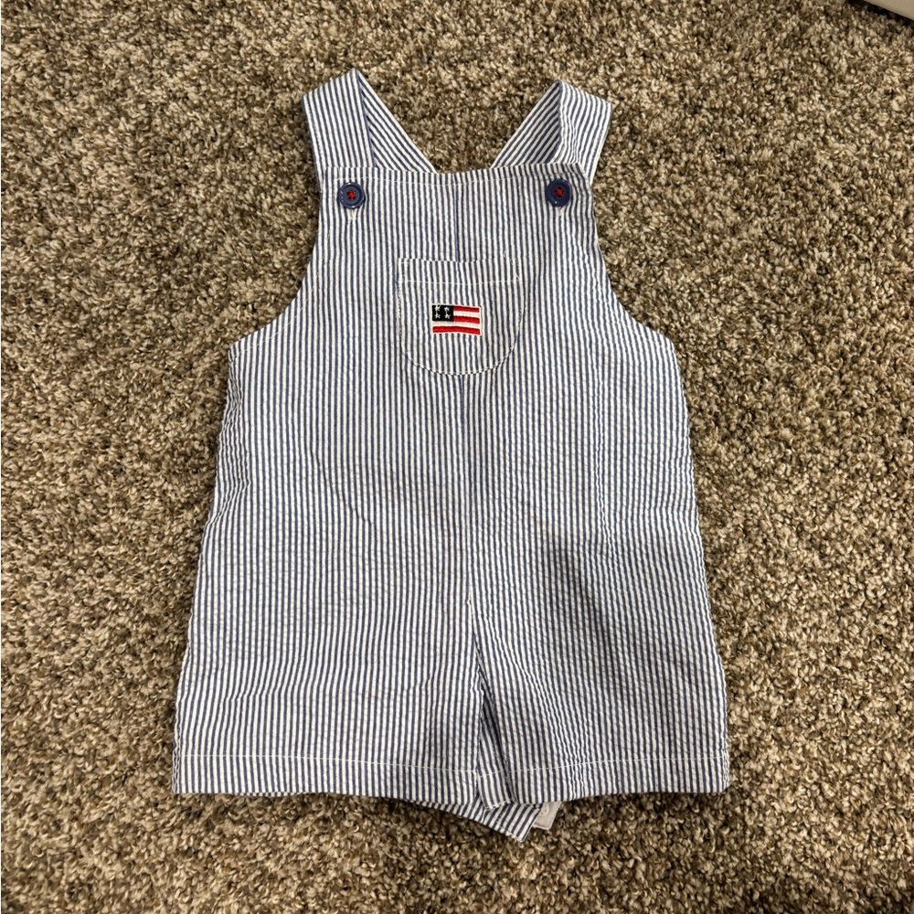 Good Lad Blue and White Striped Overalls